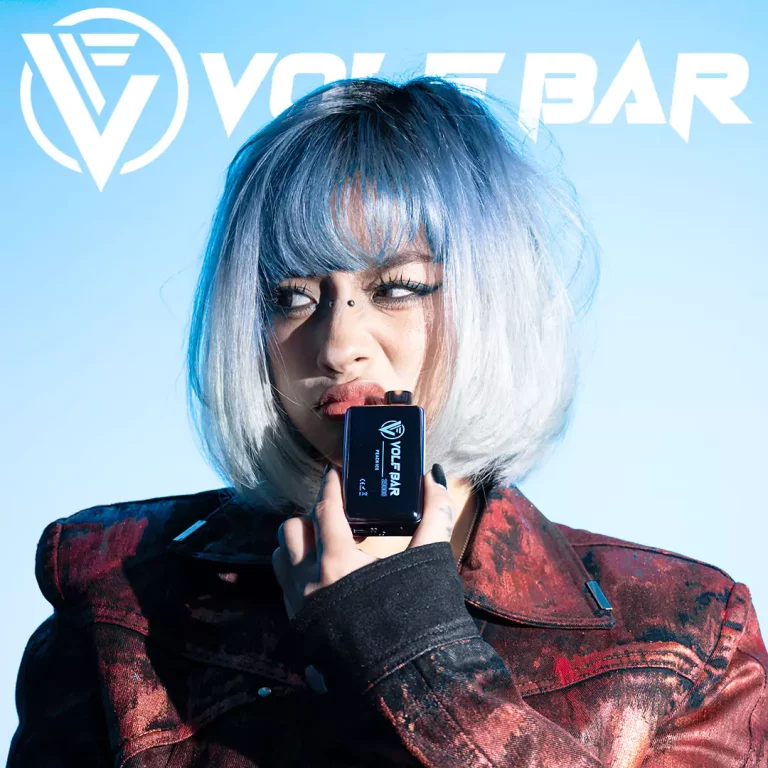 1-a-girl-holding-a-vape-under-the-background-of-volf-bar